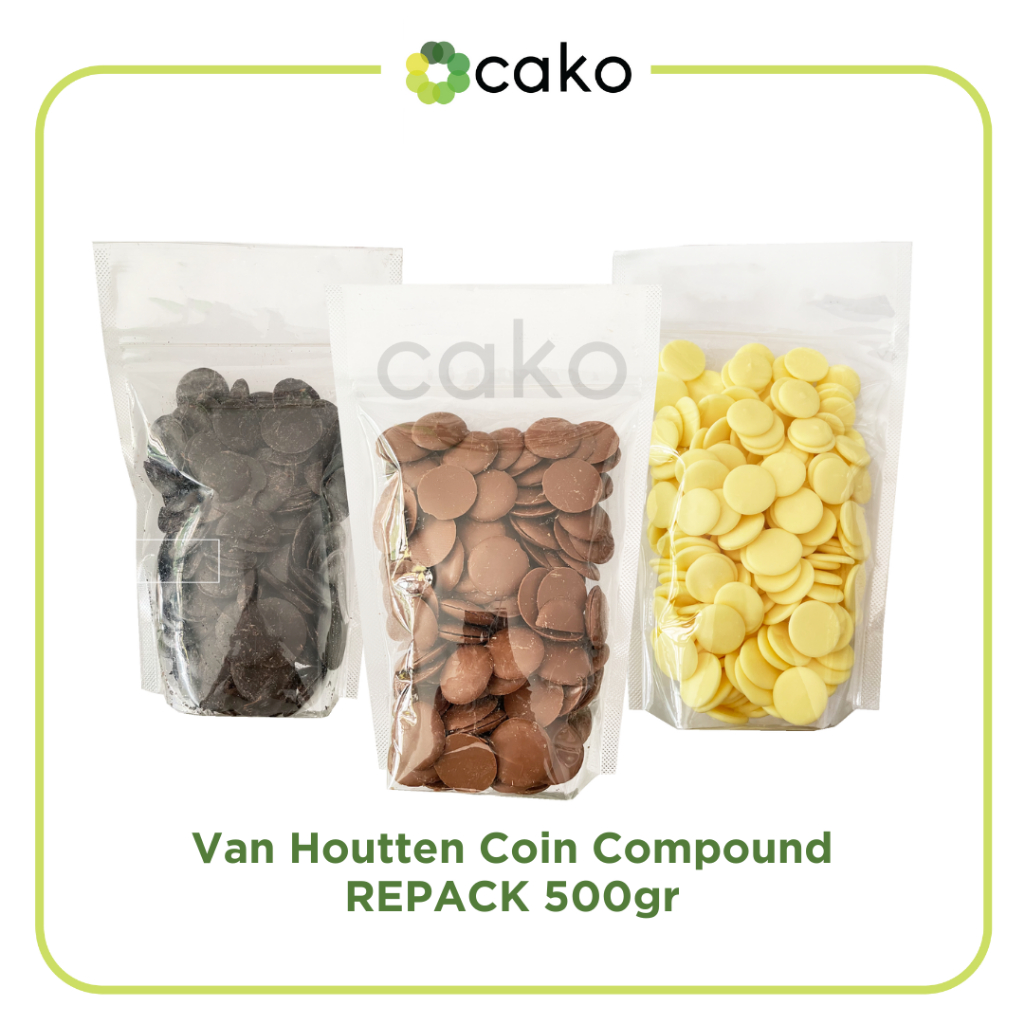 (REPACK) Van Houten Profesional Chocolate Coin Compound 500gr/WHITE, DARK, MILK