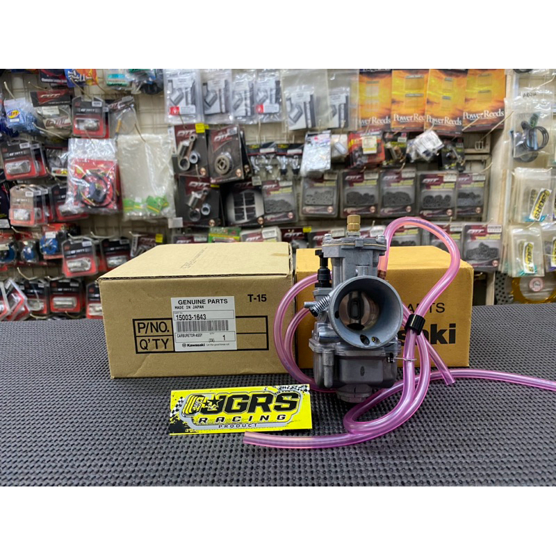 KARBU KARBURATOR PWK 28 KX ORIGINAL KAWASAKI COCOK BUAT NINJA R RR FU KLX DLL KODE PART 15003-1643