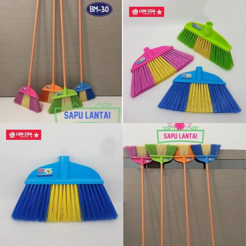 sapu plastik sapu lantai plastik Lion Star