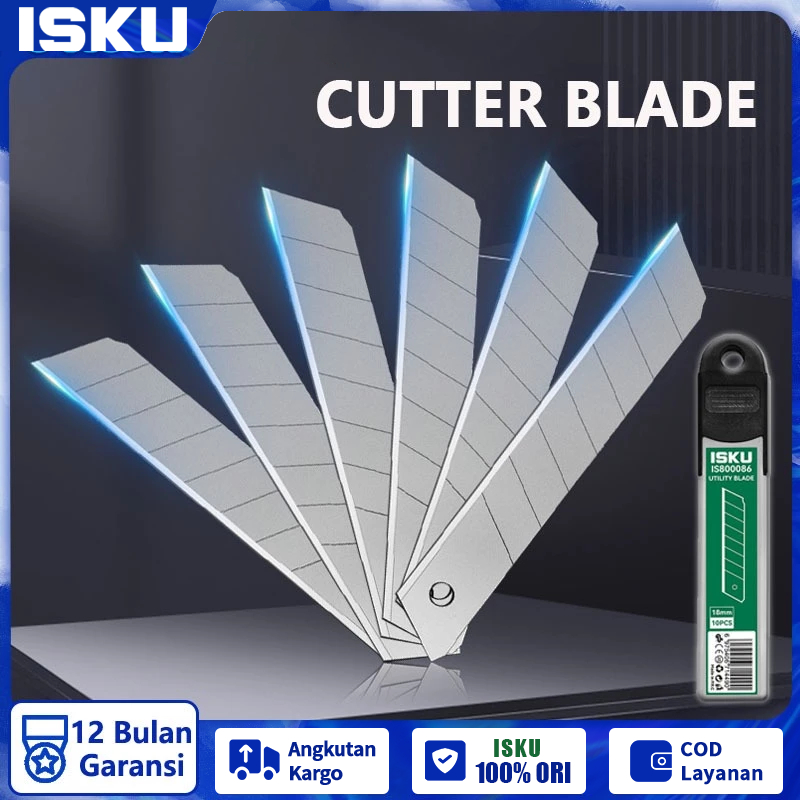 

ISKU Cutter Blade/10 pcs Isi Ulang Cutter SK5 Isi Cutter/18 mm Isi Pisau Pemotong/Isi Pisau Cuter 1 Set Refill Cutter Blade