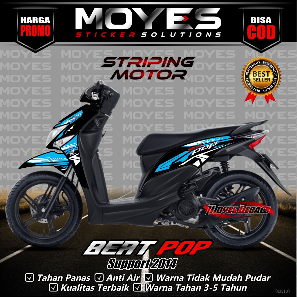 Striping Beat POP  - Decal Beat POP - Stiker Beat POP - Decal Stiker Beat POP 2014 Racing