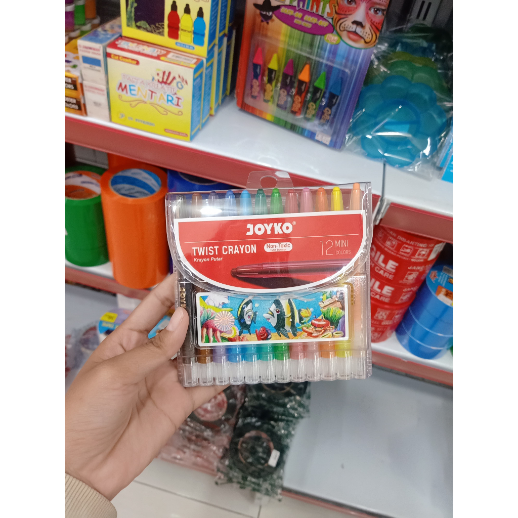 

CRAYON PUTAR MINI MERK JOYKO 12 WARNA