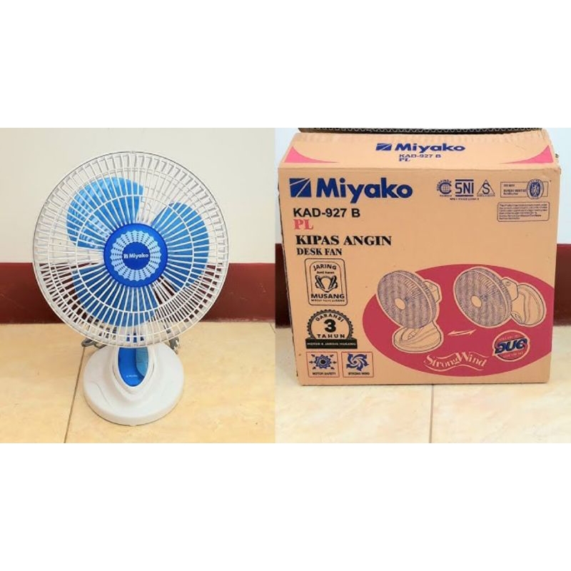 Kipas Angin Miyako KAD-927/Kipas Angin Miyako/Desk Fan Miyako/Kipas Angin Meja/Kipas Angin Duduk