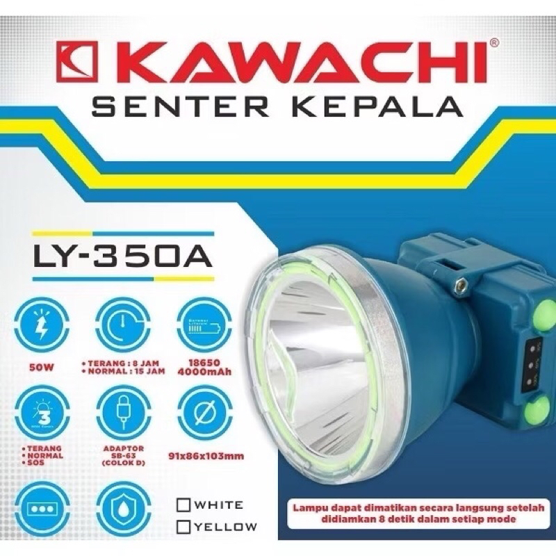 Senter Kepala Kawachi 50WATT LY-350A WATERPROOF