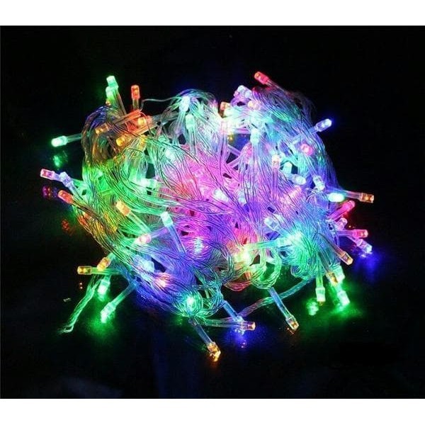 Mutiaradstore Lampu Tumbler 100 Led 10 Meter Ranbow Warna Warni Kelap Kelip Lampu Rainbow Hias