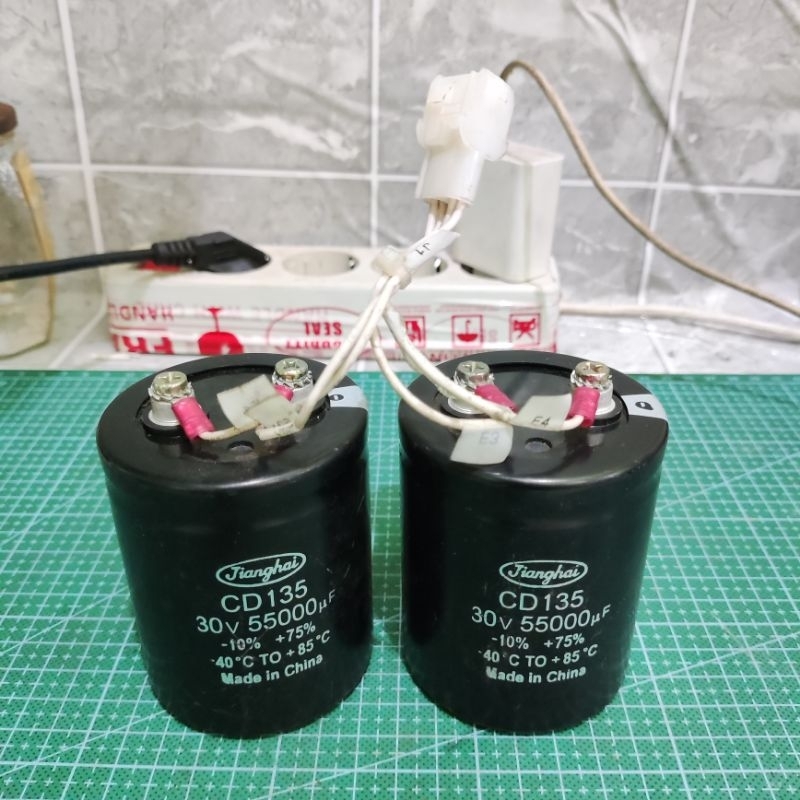 harga 2pcs JIANGHAI ELCO 30V 55000UF ELCO JUMBO