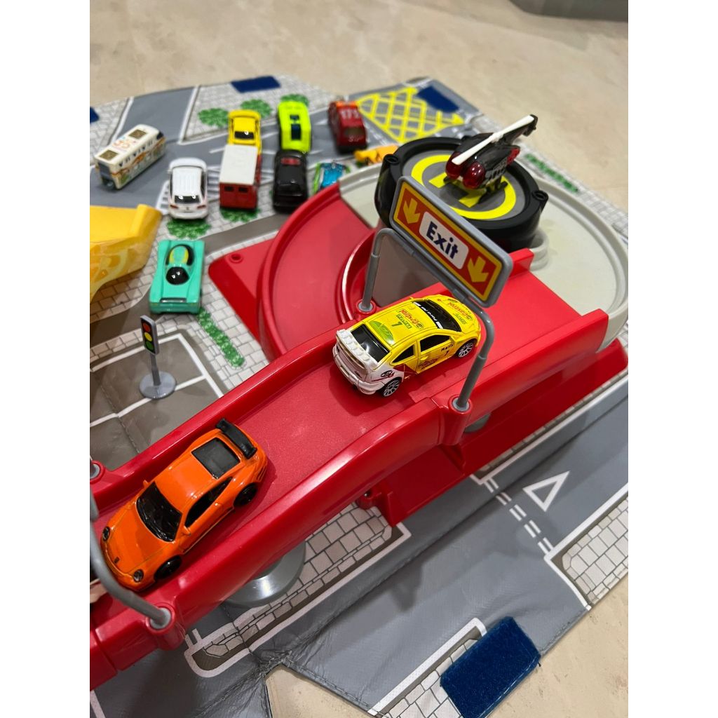Big City Road ELC Toy Car Track Playset Garage Vintage (BONUS 20 MOBIL)