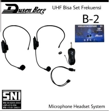 Mic Wireless Headset Dusenberg B2 2 Mic Wireless Bando Original