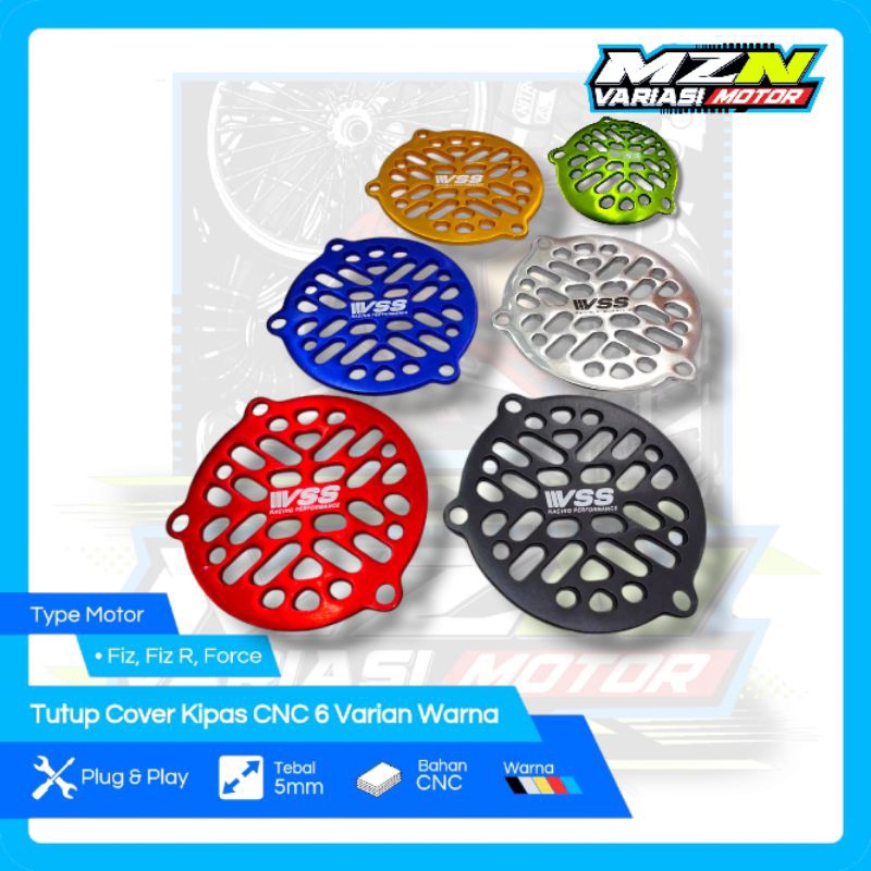 Tutup Kipas Fizr Cover Kipas Fizr Force CNC 6 Varian Warna
