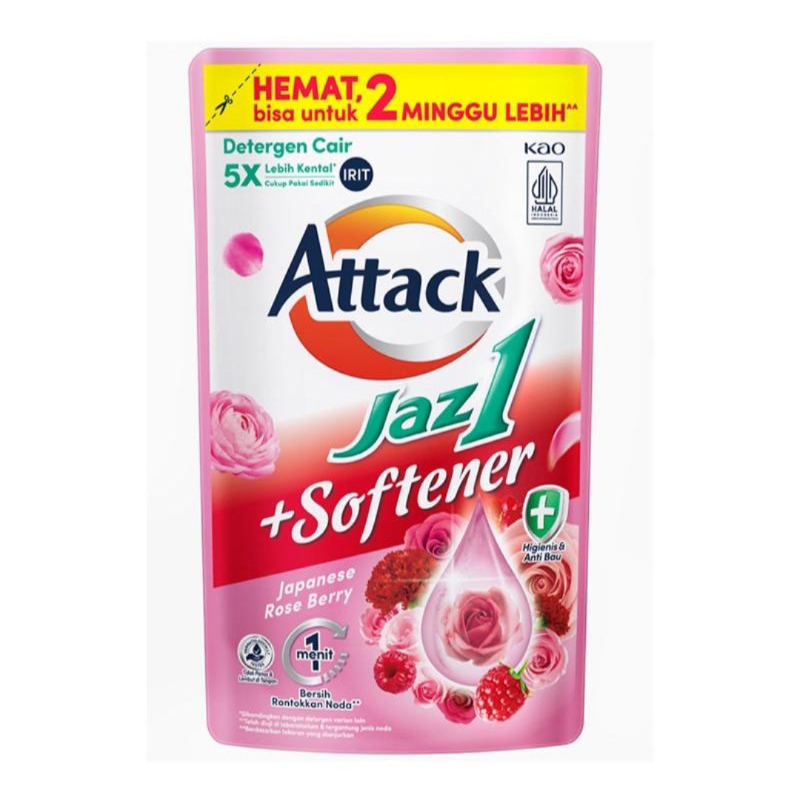 detergen cair attack jazz 1 softener 515ml