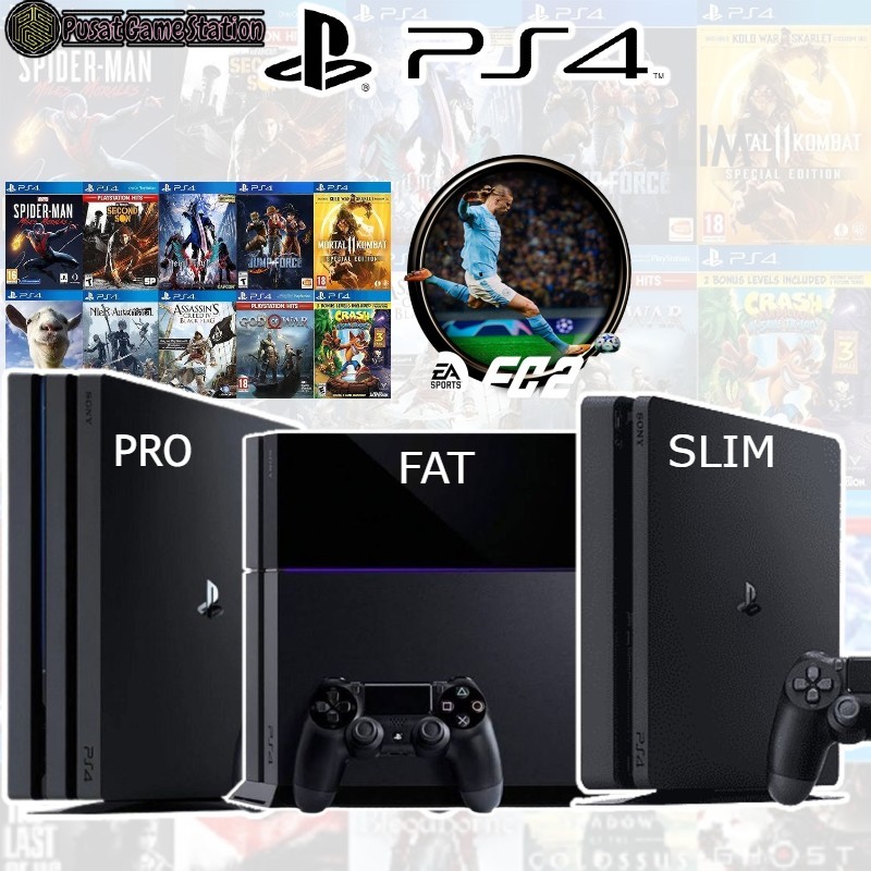 PS4 HEN FAT | SLIM | PRO - PLAYSTATION H3N 9.00 - 11.00 - 12.02 HDD 500GB/1TB FULL GAME + 2 STIK WIR