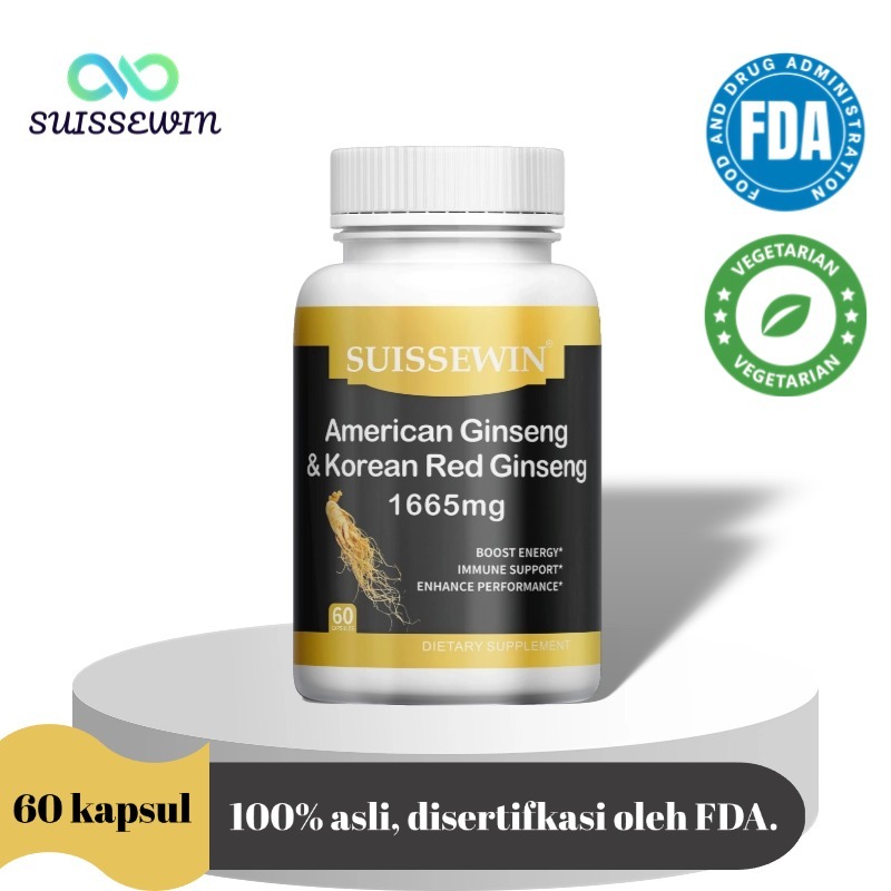 Ginseng Amerika & Ginseng Merah Korea - Meningkatkan Stamina, Vitalitas, dan Imunitas