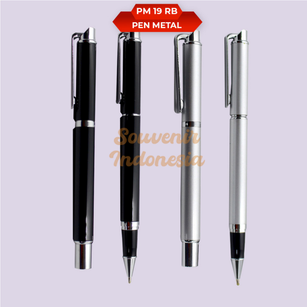 

Pen Metal Pulpen Stainless Bisa Custom Logo/Nama PM 19 RB