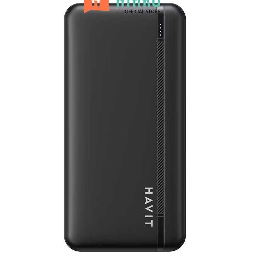 HAVIT Power Bank PB92 20000mAh 22.5W Fast Charging PD20W Dual Input Output Hitam