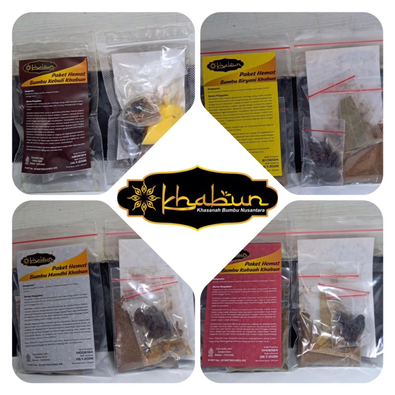 

Paket Hemat Bumbu Kebuli, Biryani, Mandhi, Kabsah/Bukhari dari Khabun untuk 250 gr Beras