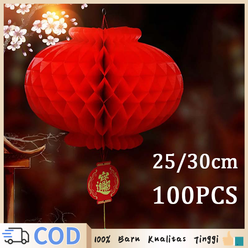10pcs Lampion Imlek Lampion China Gantung Lampion Nanas Imlek Lampion Besar Lampion Cina