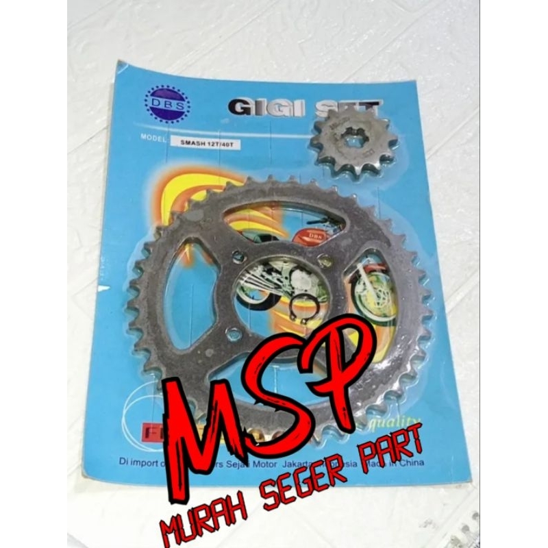 GEAR GIR SET DEPAN BELAKANG SMASH 40 T KUALITAS TERJAMIN HARGA TERJANGKAU