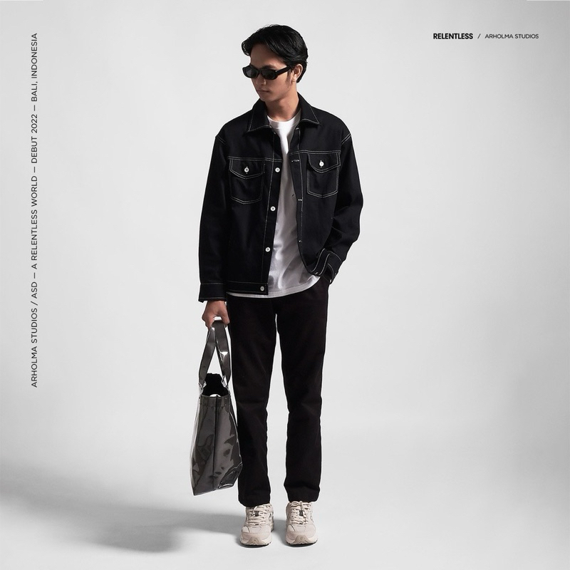 Arholma Studios - Trucker Jacket 'Sylvester' Black | Preloved