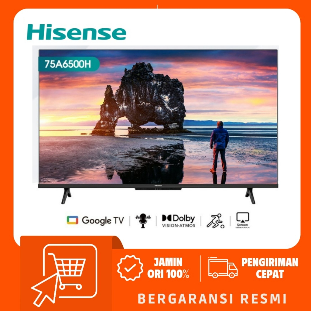 HISENSE  75 inch 4K UHD Google TV Dolby System - 75A6500H / 75 A6500H