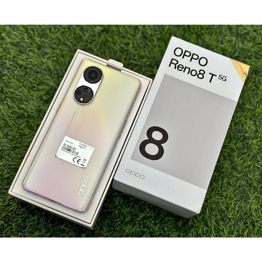 OPPO RENO 8T 5G 8/256GB SECOND LENGKAP MULUS NOMINUS   RESMI INDONESIA