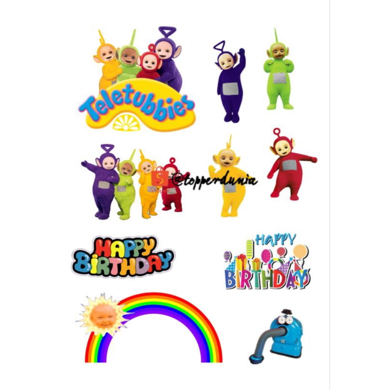 TOPPER Cake TELETUBBIES custom/Hiasan Kue ULTAH Anak