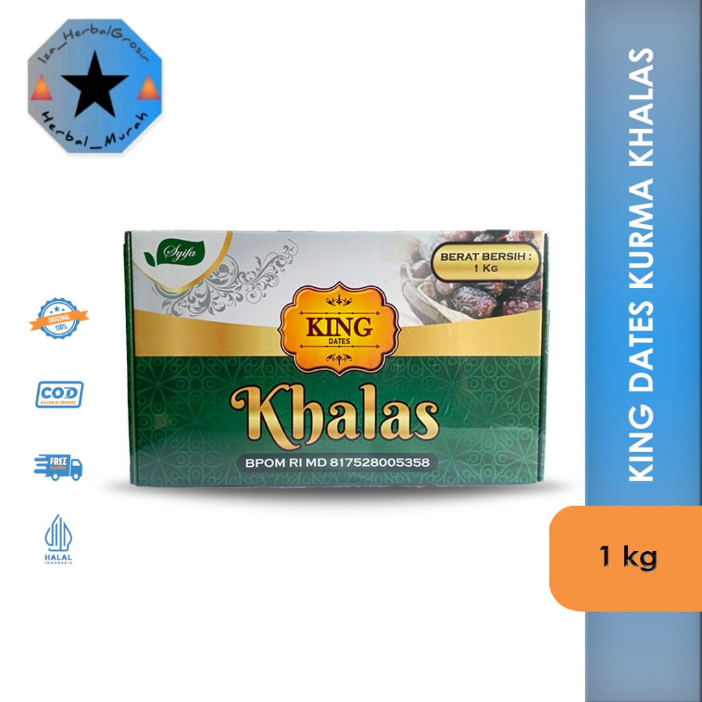 

Kurma Khalas 1 KG Original King Dates Syifa Kurma Organik