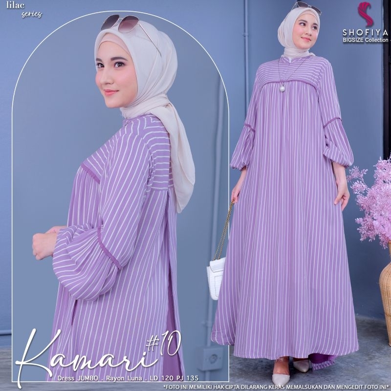 new gamis dress jumbo kamari vol #10 rayon luna original by shofiya bigsize