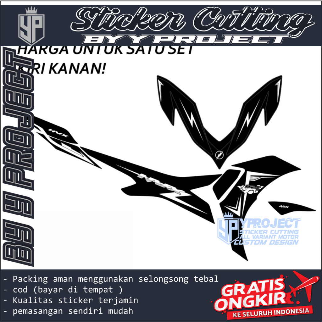 AEROX Cutting Sticker Striping Variasi Aerox New NVX Stiker Aerox New 155 Striping NVX Aerox