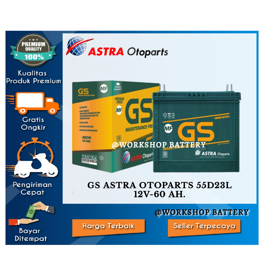 GS ASTRA  55D23L 12V-60 AH.