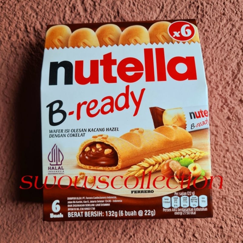 

FERRERO NUTELLA B-READY B READY CHOCOLATE HAZELNUT BISCUIT BISKUIT WAFER COKLAT COKELAT