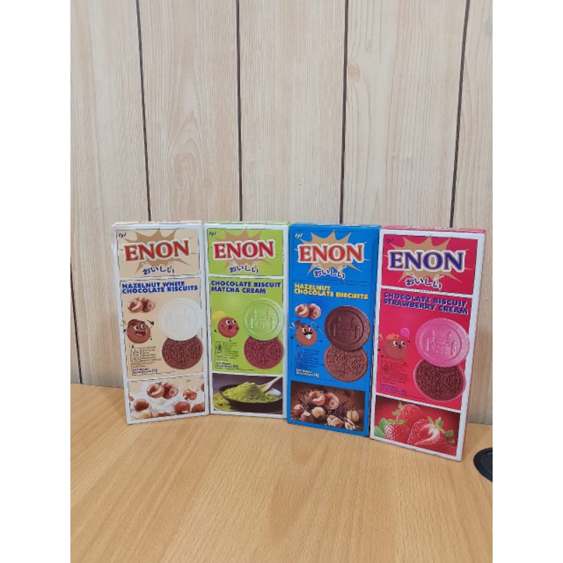 

ENON BISCUIT 84G RASA STRAWBERRY,WHITE CHOCO, MATCHA,DARK CHOCO