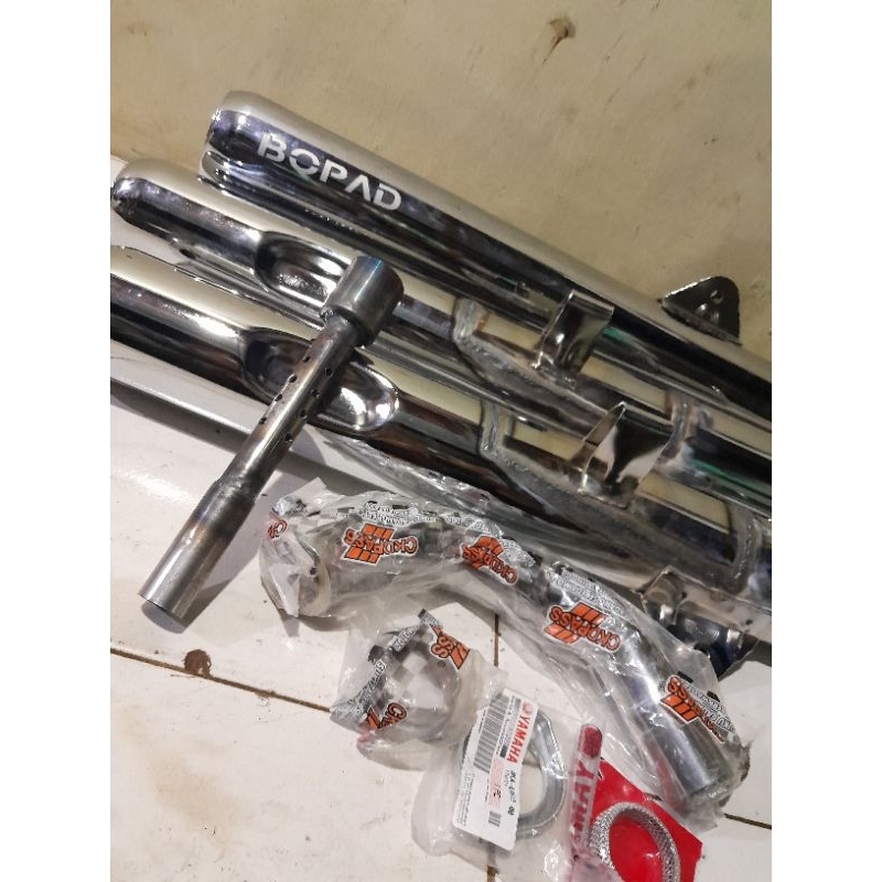 knalpot bobokan BOPAD  fullset bonus saringan GRT K7031