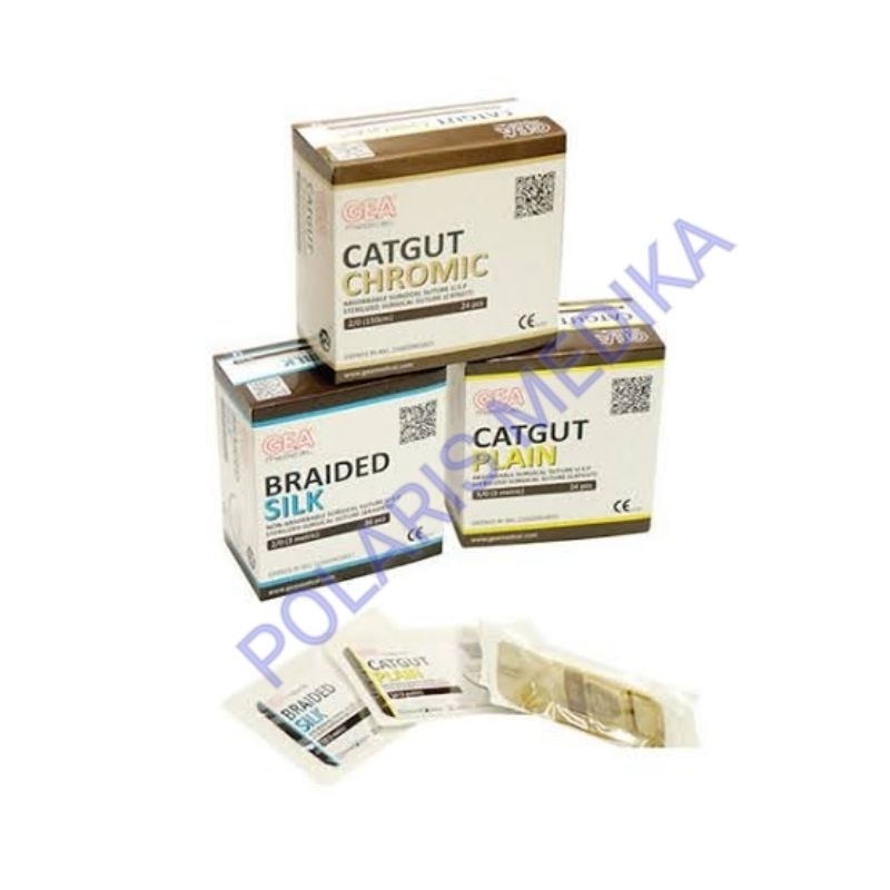 Catgut / Benang Jahit tanpa Jarum (Chromic / Plain)