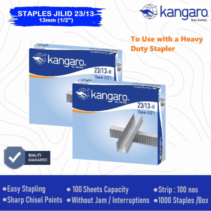 

STAPLES / ANAK STEPLER / ISI HEKTER / ISI ULANG JEPRETAN / REFILL STAPLER HEAVY DUTY JILID / STAPLES KANGARO 2313