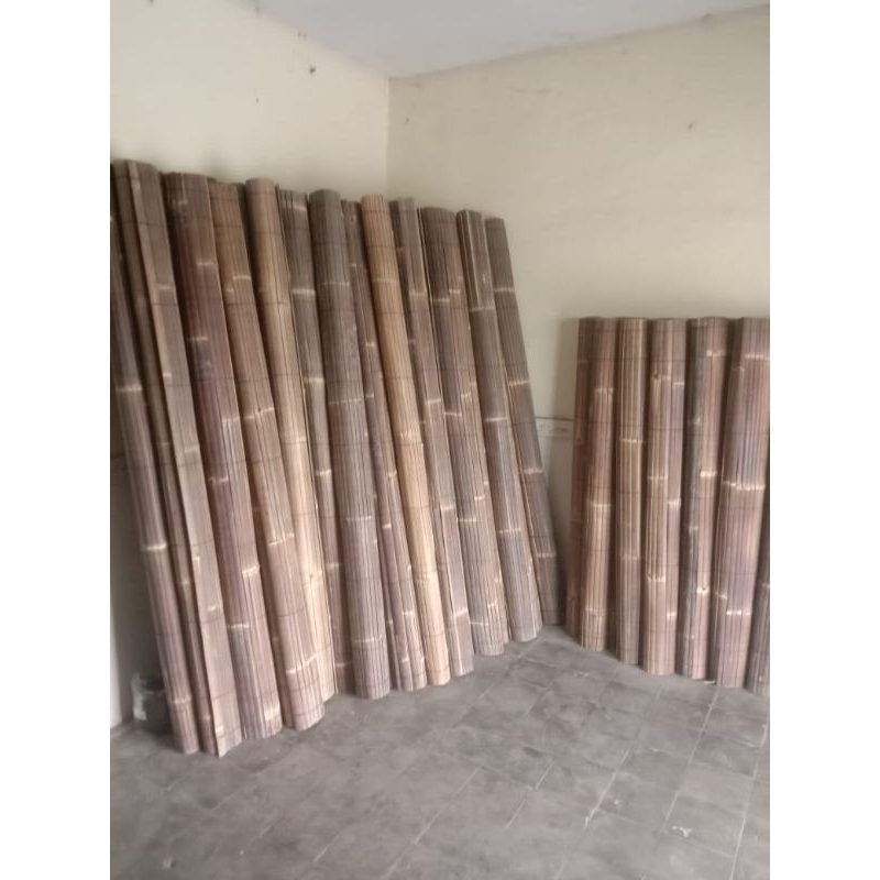 TIRAI/KREI BAMBU KULIT HTAM/WULUNG UKURAN 2x2 l TIRAI BAMBU l TIRAI BAMBU GULUNG OUTDOR ANTI AIR l T