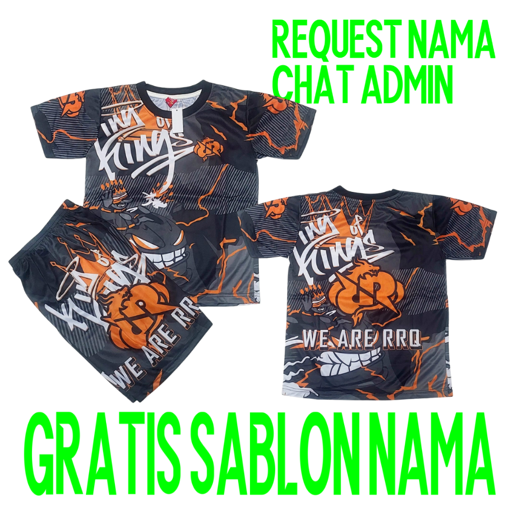 setelan baju gamers rrq hoshi/baju mpl id mobile legend rrq skylar baju rrq sutsujin