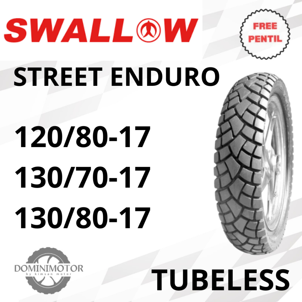 Swallow Street Enduro Ring 17 Ban Motor Ring 17 120/80 130/80 Ban Ring 17 Tubles Dual Purpose