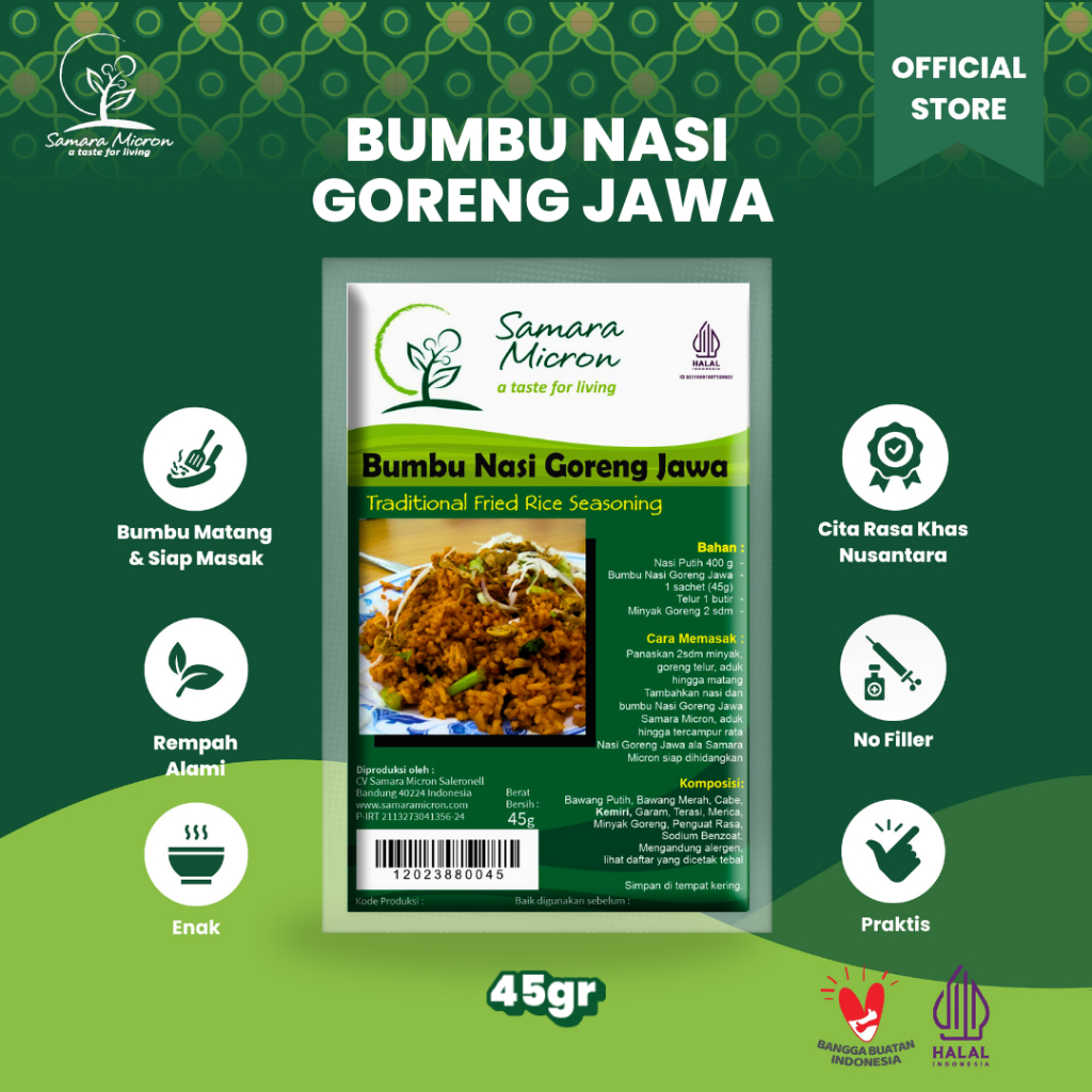 

Bumbu Nasi Goreng Jawa Samara Micron - 45G