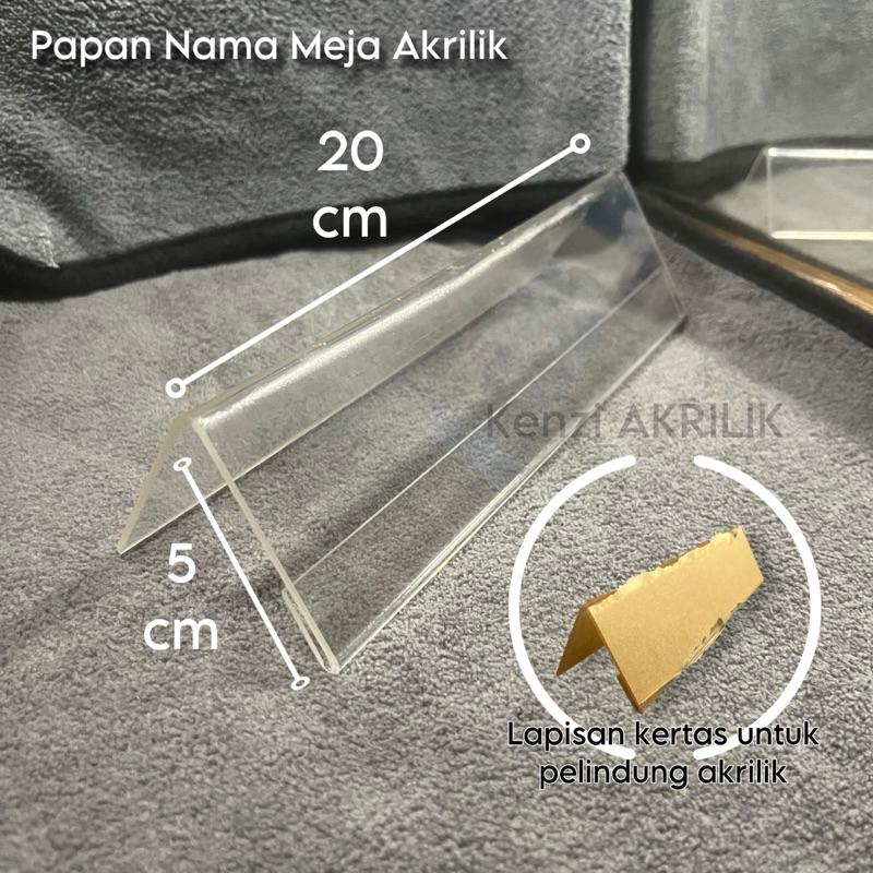 

Papan Nama Meja Akrilik Ukuran 5 x 20 cm 1 Sisi Tebal 2 mm
