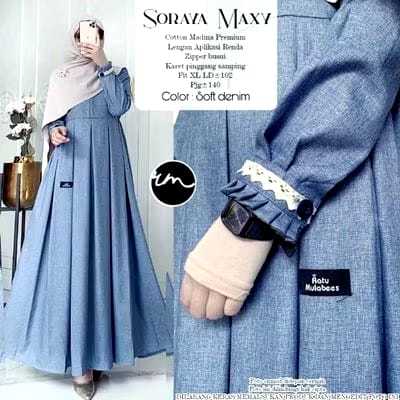 Gamis katun madinah Soraya Maxy Gamis syar'i terbaru 2024
