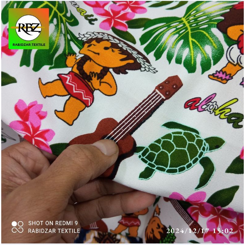 KAIN KATUN BABY CANVAS MOTIF ALOHA