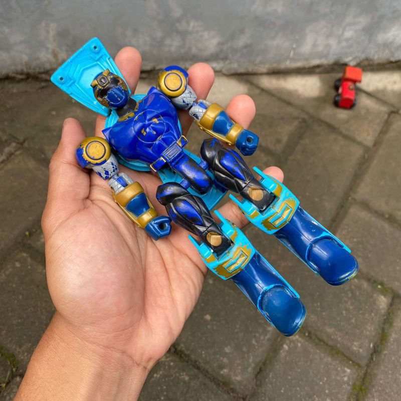 action figure power rengers ninja storm navy Thunder triple zord original bandai