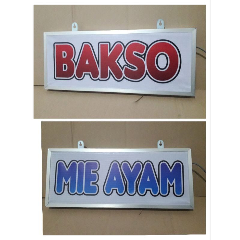 Neon Box Termurah Makanan Bakso, Mie ayam, Nasi Goreng, Mie Goreng