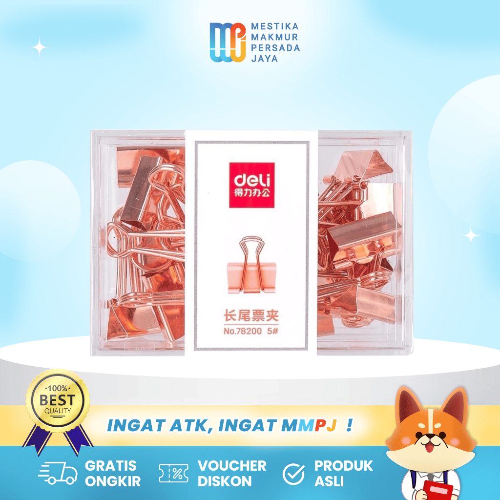 

Deli Binder Clip 19mm Emas - Klip Kertas Praktis 78200