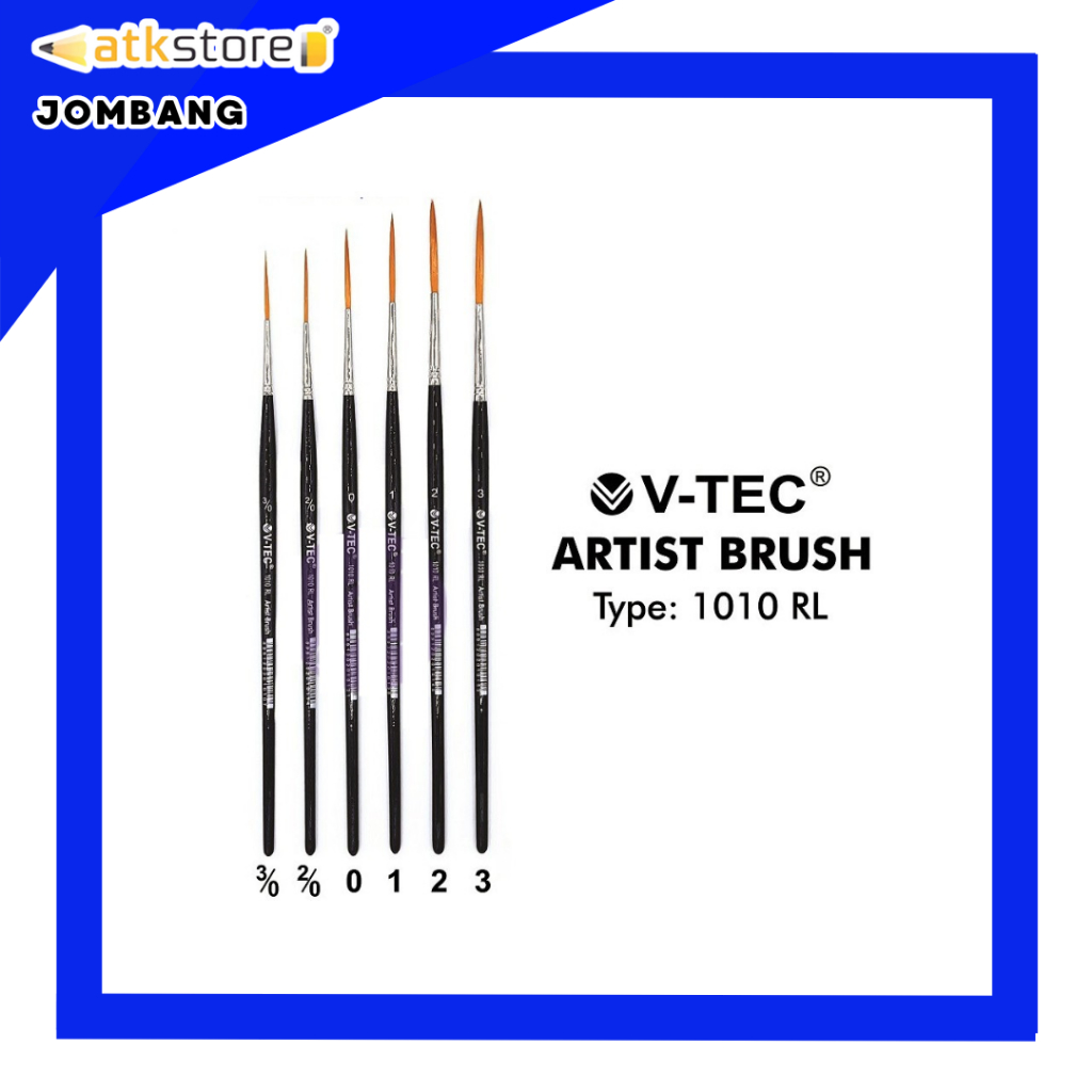 

VTEC Artist Brush 1010 RL Kuas Liner Artist Brush Painting Coloring Kuas Seni Lukis Lukisan - ATJ