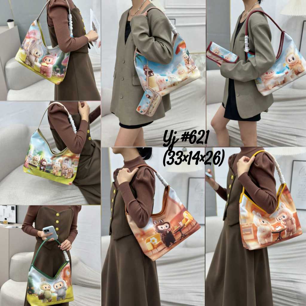 TAS SELEMPANG WANITA 118GOYARD Boheme hobo Bag X Labubu  GO #621Yj