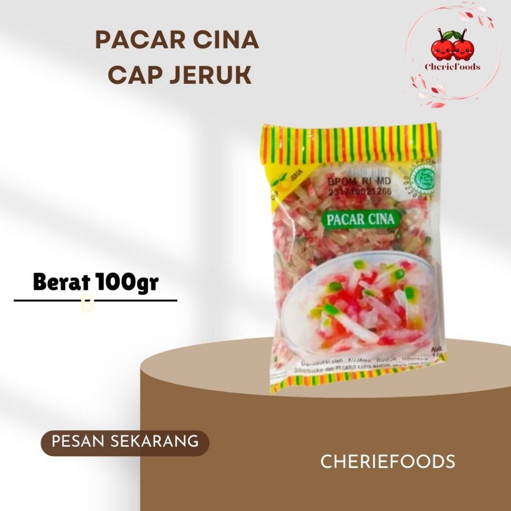 

Pacar Cina Sekoteng Cap Jeruk 100gr / Sagu Mutiara Warna / Sekoteng Warna Kualitas Premium