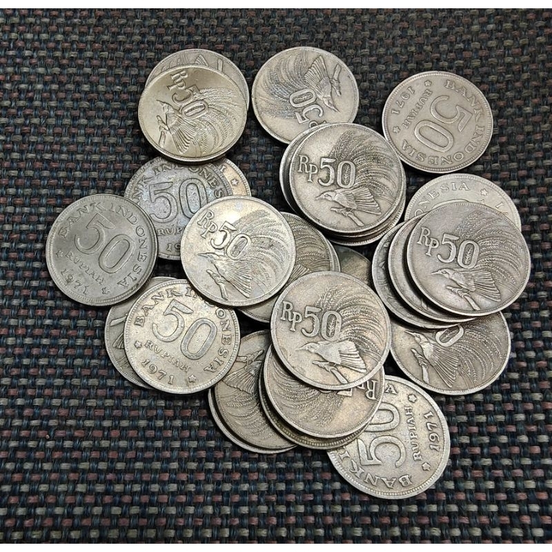 KOIN INDO BURUNG CENDRAWASIH 50 RUPIAH TAHUN 1971
