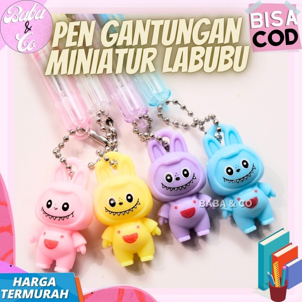 

PEN LUCU PULPEN GANTUNGAN LABUBU MINIATUR PLASTIK PEN LABUBU MINIATUR IMUT PEN GANTUNG MINIATUR LABUBU PLASTIK LUCU UNIK MURH