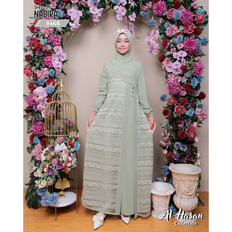 GAMIS NADIRA DRESS ANAK TANGGUNG CRINGKEL AIRFLOW